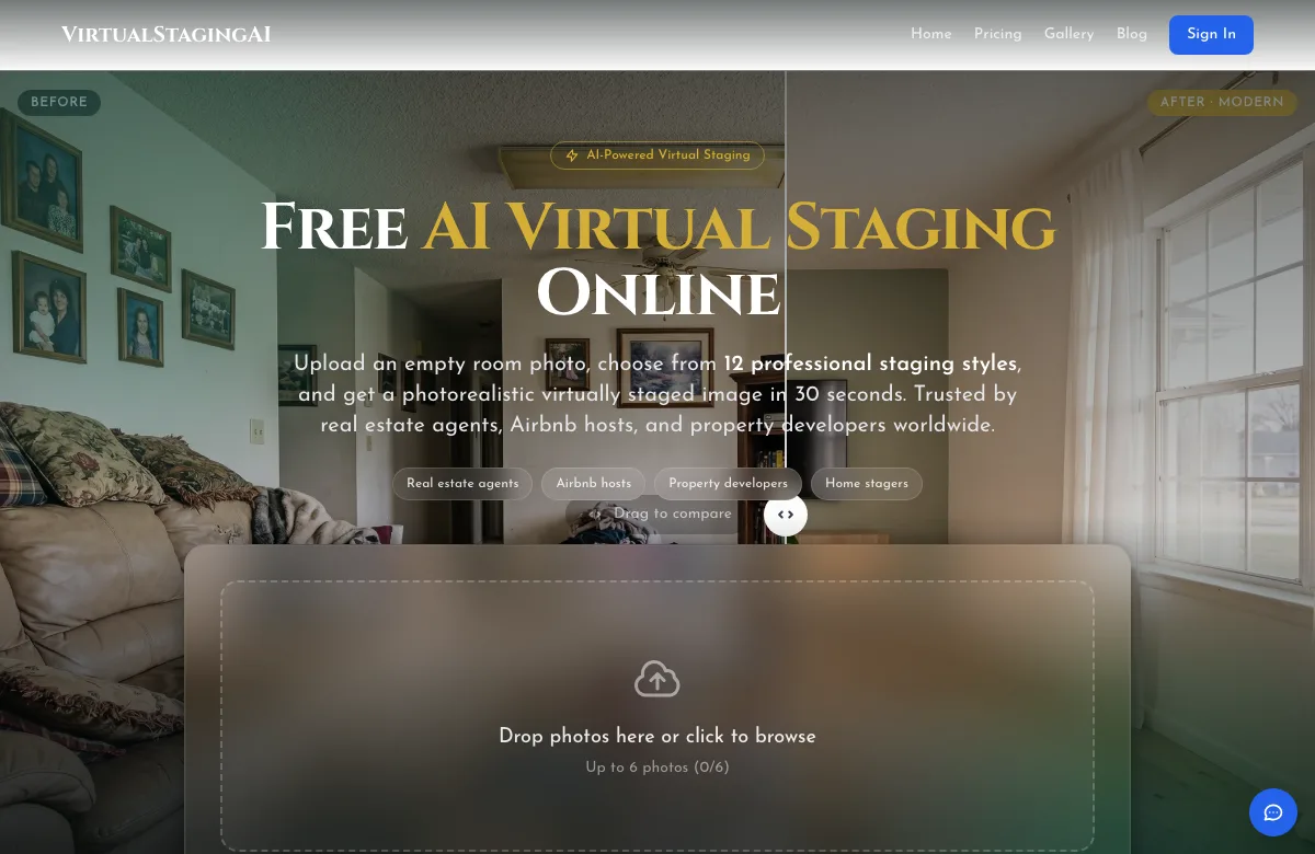 AI Virtual Staging preview